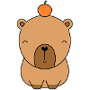 cute capybara sitting