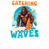 Surfeur attrapant des vagues monstre