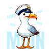 Hamburg Moin Seagull Sailor Sea Funny North Harbor