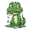 Cute Dino with Drops
