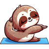 Sloth during Yoga & Gymnastics Exercises