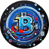 bitcoin abstract blue