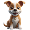 Chiot mignon avec cœur