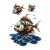Awesome fantasy steampunk fish.