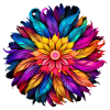 Rainbow Feather Mandala