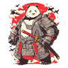 Pandabär Samurai Japanischer Riesenpanda