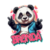 BRENDA - Beau nom de fille avec panda cool