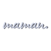 Maman lettering white embroidered