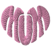 Mum Heart Pink Embroidered