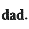 Dad Schriftzug schwarz bestickt