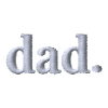 Papa belettering wit geborduurd