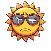 Sad sun with tears
