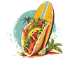 Summer Surfer Taco Sunset