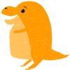 Cute T-Rex -orange
