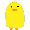Mignon caneton jaune