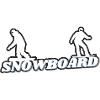 Snowboarders White Grunge