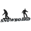 Snowboarders Black Grunge