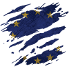 Europe - Drapeau national, rayures, fissures