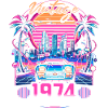 Synthwave Aesthetic 1974 50th Birthday