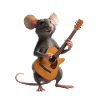 souris rat guitare