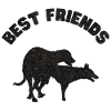 Meilleurs amis Black Grunge
