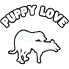 Puppy Love White Grunge