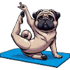 Funny Pug: Yoga & Whimsical Meditation
