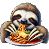 Sloth Loves Lasagna: Cartoon Delight
