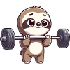 Sloth power training with dumbbells