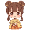 Cute Anime Girl With Fan