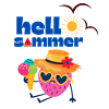 Sommerlicher Erdbeeren und Eis Cartoon