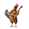 Rooster Hen Guitar