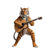 Feline Tiger Guitar