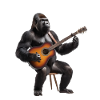 gorille guitare