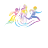 Triathlon féminin aquarelle
