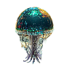 Jellyfish,sequins,glitter,gold,metallic