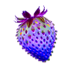 Strawberry.Blue Strawberry,Water Drops,Glass