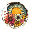 Sonne mit Blüten