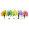 Bunt Bäume Baum Wald