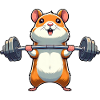Hamster Power-Training: Hantelheben im