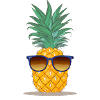 Pineapple with sunglasses