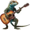 Lizard gecko guitar