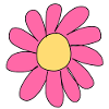 Icône rose fleur