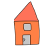 House Symbol Living Red