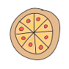 Pizza Symbol Salami Food