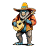 Bigfoot Mexican Mariachi Guitarist Fiesta