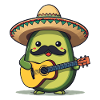 Avocado Mexican Mariachi Guitar Fiesta