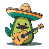 Avocado Mariachi Mexico Music Fiesta