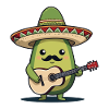 Avocado Mariachi Mexico Guitar Fiesta