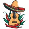ikoniChili Mariachi Guitariste Fiesta Mexique